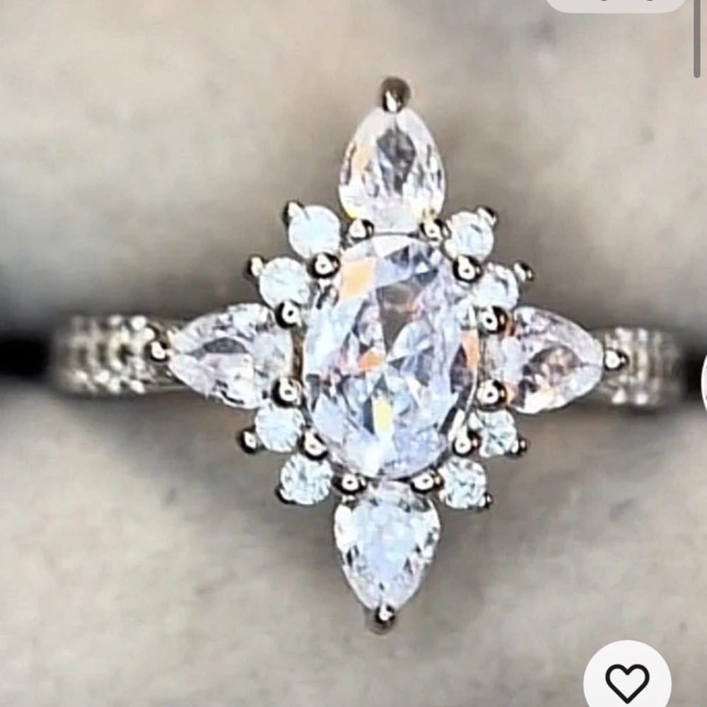 NWT Ryze Party White Frost CZ .925 Sterling Silver Ring - Size 7